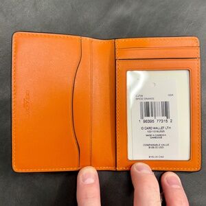 Coach Leather Wallet Pocket Organizer Orange NWT